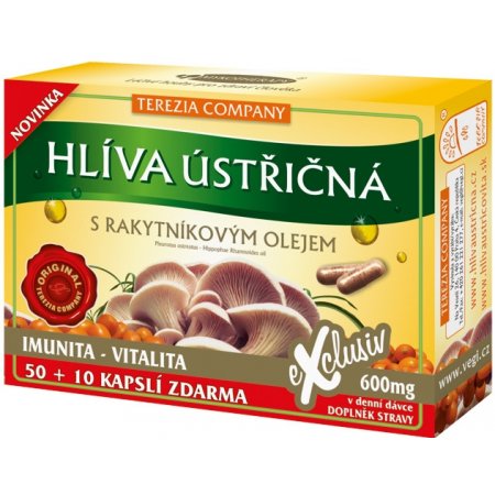 Terezia Company Hlíva ústřičná s rakytníkovým olejem 60 kapslí