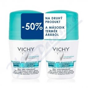 VICHY Deodorant DUO anti-traces proti žlutým skvrnám roll-on proti nadměrnému pocení DUO 2x50ml