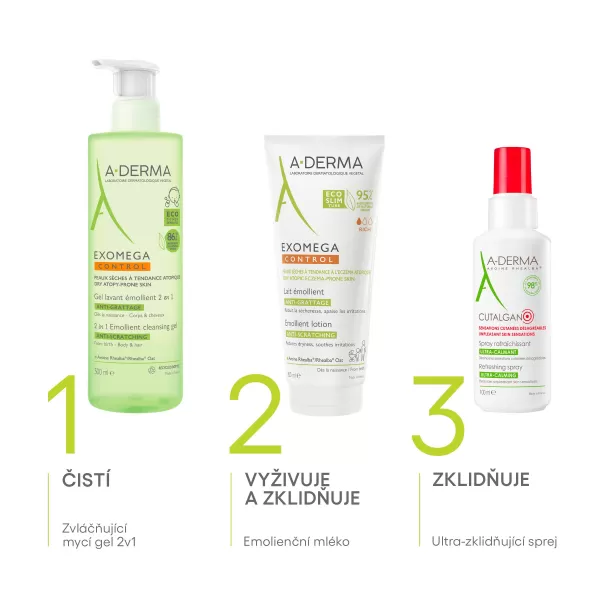 A-DERMA Exomega CONTROL Emolienční mléko 200ml