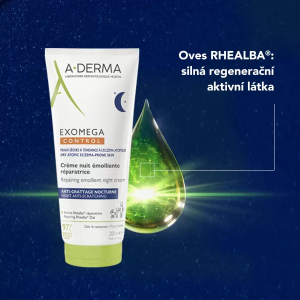 A-Derma Exomega Control Regenerační emolienční noční krém 200 ml