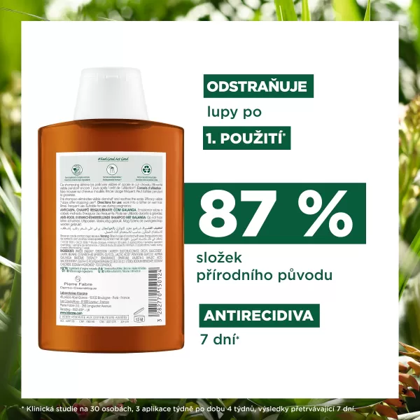 KLORANE Šampon proti lupům s galangalem 200 ml