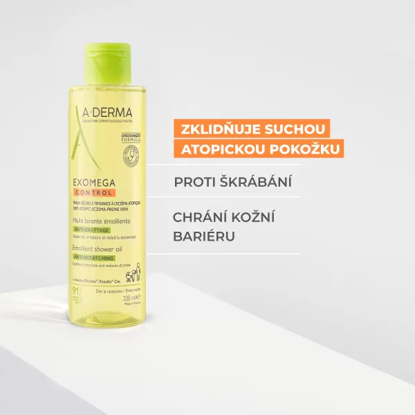 A-DERMA Exomega CONTROL Zvláč.sprchový olej 200ml