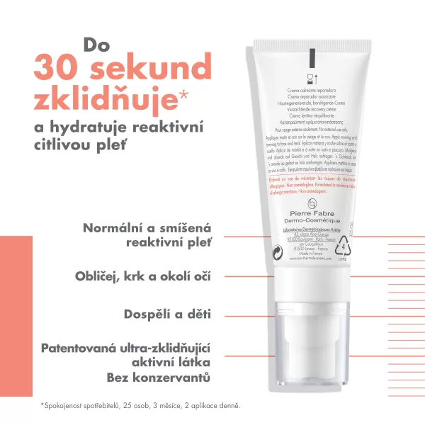 Avene Tolerance CONTROL zklidňujicí obnovujicí krém 40 ml