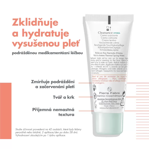 AVENE Cleanance Hydra - Zklidňující krém 40 ml