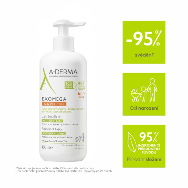 A-DERMA EXOMEGA CONTROL emolienční mléko 400 ml