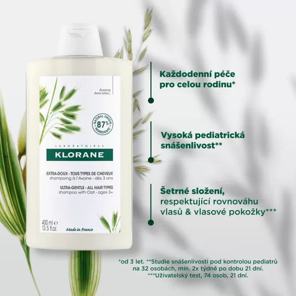 KLORANE šampon s ovesným mlékem 400 ml