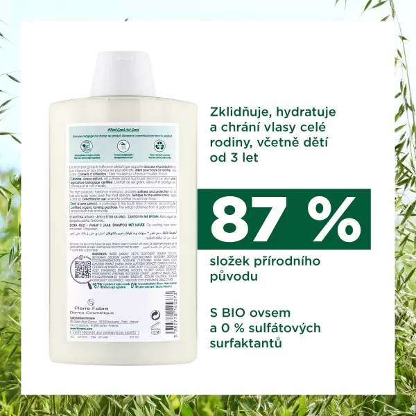 KLORANE šampon s ovesným mlékem 400 ml