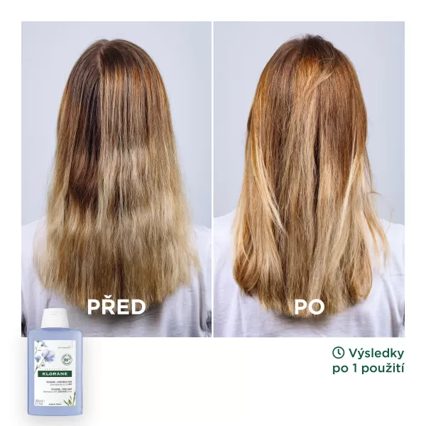 KLORANE Šampon s BIO lnem pro jemné vlasy bez objemu 200 ml