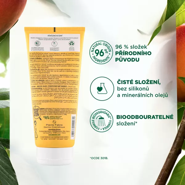 KLORANE Balzám na vlasy s mangovým máslem 200 ml