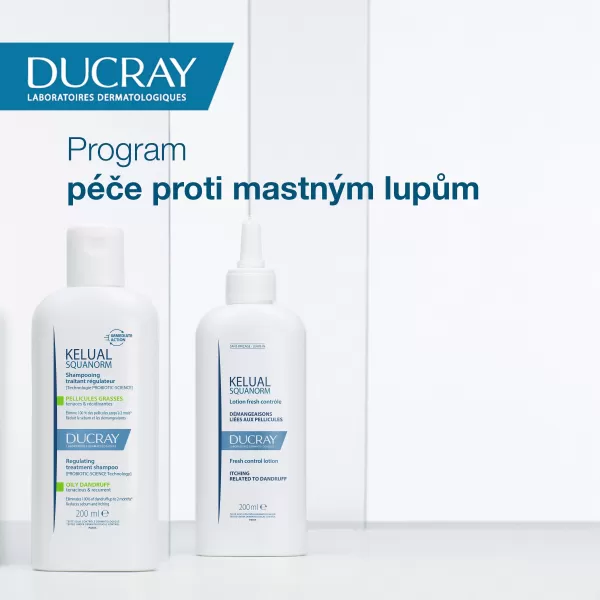 Ducray Kelual Squanorm Šampon na mastné lupy 400 ml