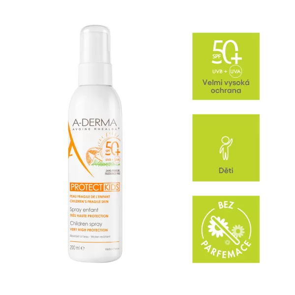 A-Derma PROTECT KIDS SPF 50+ dětský sprej 200 ml