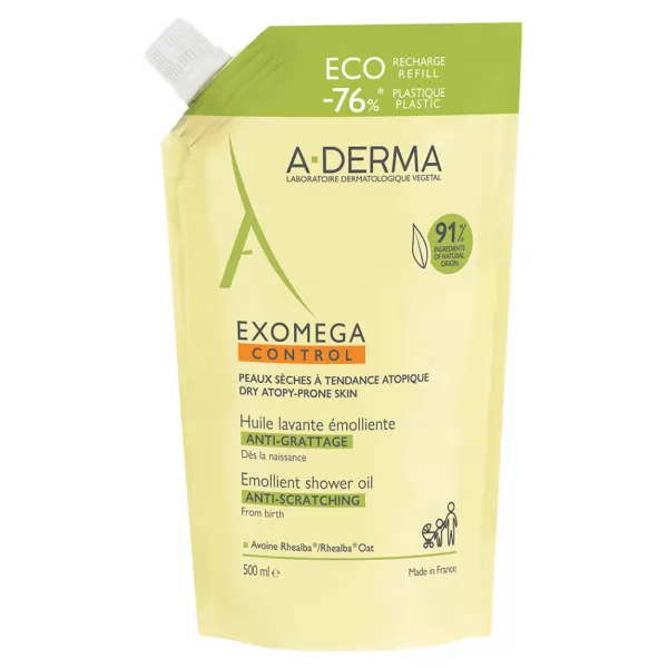 A-Derma Exomega Huile sprchový čistící olej náplň 500 ml