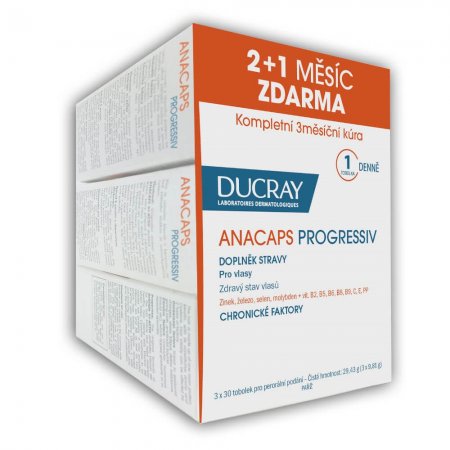 Ducray Anacaps Progressiv 3x30 tobolek