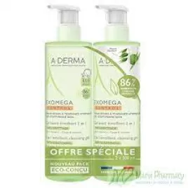 A-DERMA Exomega CONTROL Zvláč.mycí gel 2v1 500ml DUO