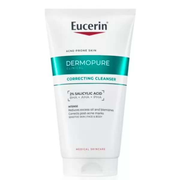 Eucerin DermoPure CLINICAL exfoliační čisticí gel na obličej a tělo 150ml