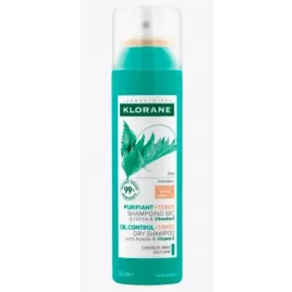 KLORANE Suchý šampon s kopřivou a vitaminem E -tmavé vlasy 150ml
