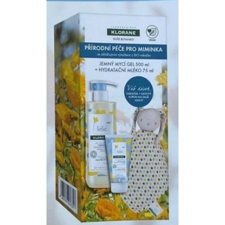 Klorane Bebe Xmass 2022 Mycí gel 500 ml + hydratační mléko 75 ml