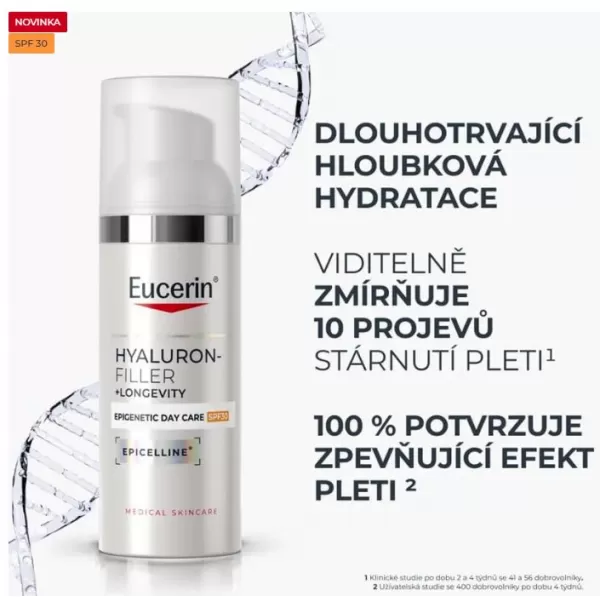 Eucerin Hyaluron-Filler + Longevity Epigenetic Denní krém SPF 30