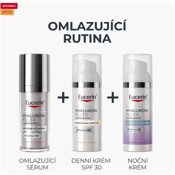 Eucerin Hyaluron-Filler + Longevity Epigenetic Denní krém SPF 30