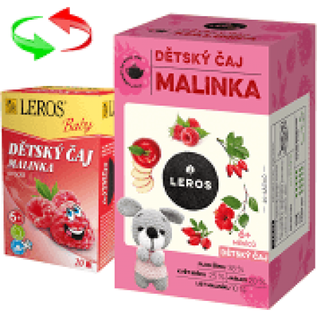 LEROS BABY Dětský čaj Malinka n.s.20x2g