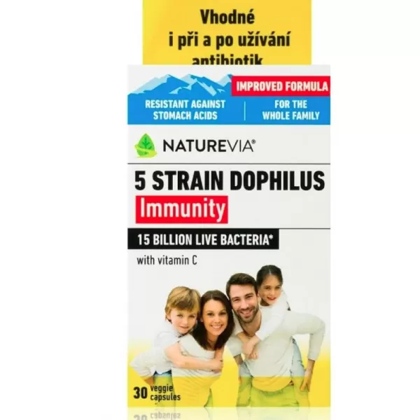 NatureVia Laktobacily 5 Imunita 30 kapslí