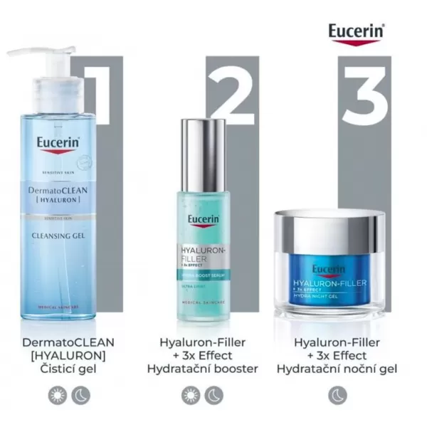 Eucerin Hyaluron-Filler + 3x Effect noční gel 50 ml
