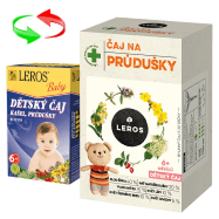 LEROS BABY Dětský čaj Kašel, průdušky 20x1,5 g