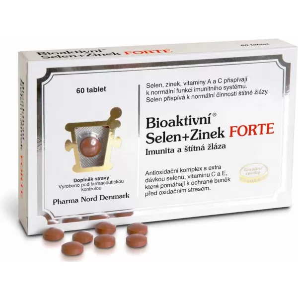 PHARMA NORD Bioaktivní Selen + Zinek FORTE 60 tablet