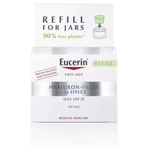 EUCERIN HYALURON-FILLER + 3x EFFECT SPF 15 náhradní náplň denního krému 50ml