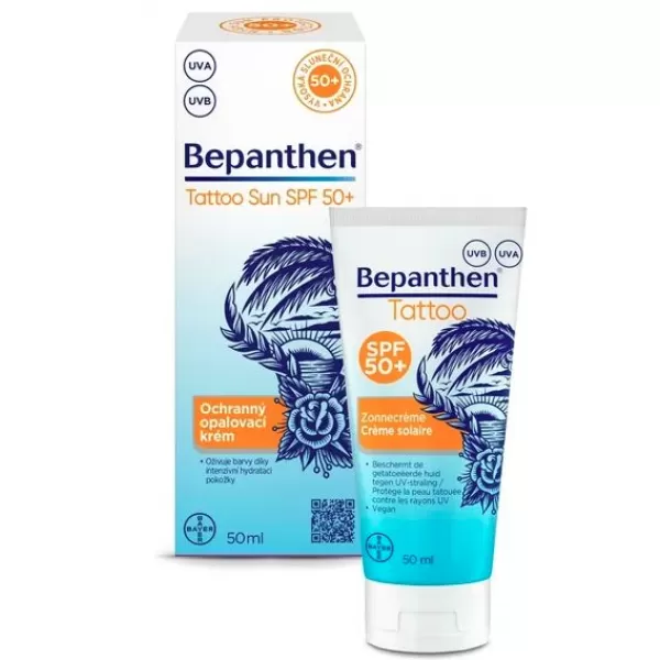 Bepanthen Tattoo Sun opalovací krém SPF50+ 50 ml
