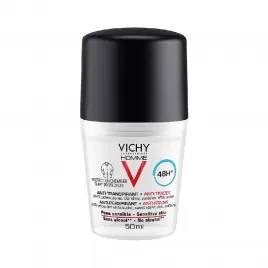 Vichy Homme Deodorant deodorant roll-on proti bílým a žlutým skvrnám 48h 50 ml