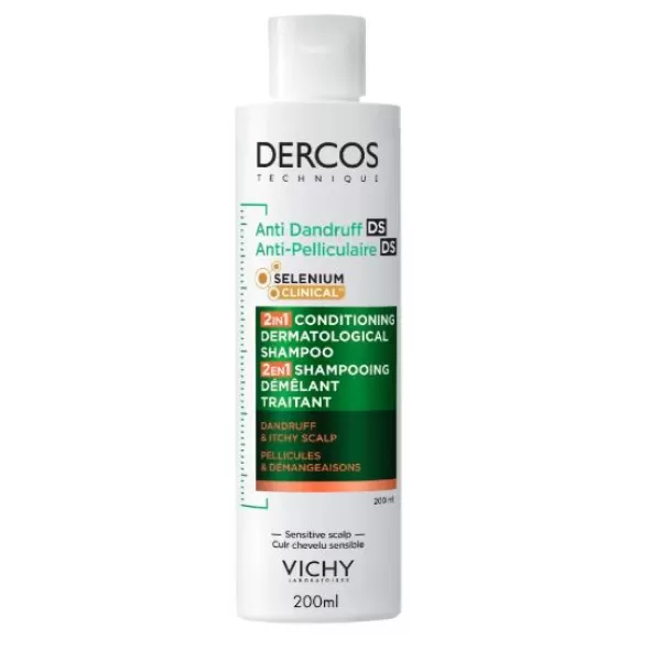 VICHY DERCOS 2v1 šampon proti lupům 200ml