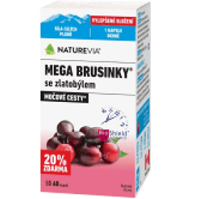 NatureVia® Mega brusinky se zlatobýlem 60 kapslí